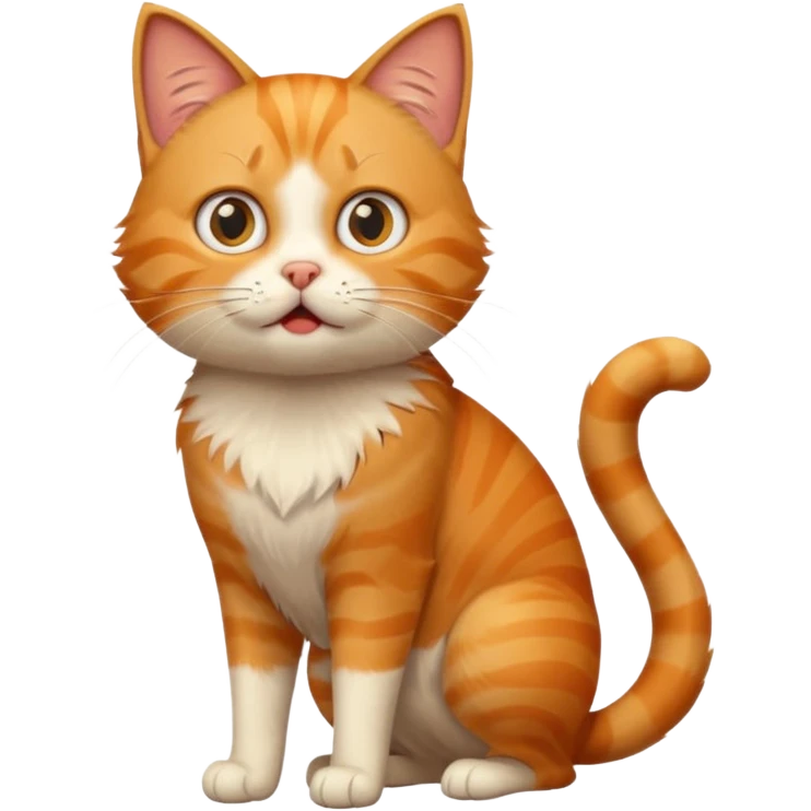 Un chat choqué sur réaction  emoji