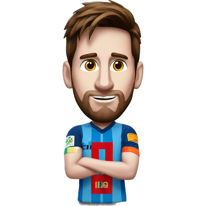 Messi con la mundial y una corona  emoji