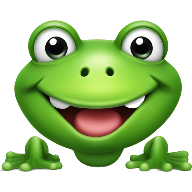 frog happy with chart profit increasing emoji
