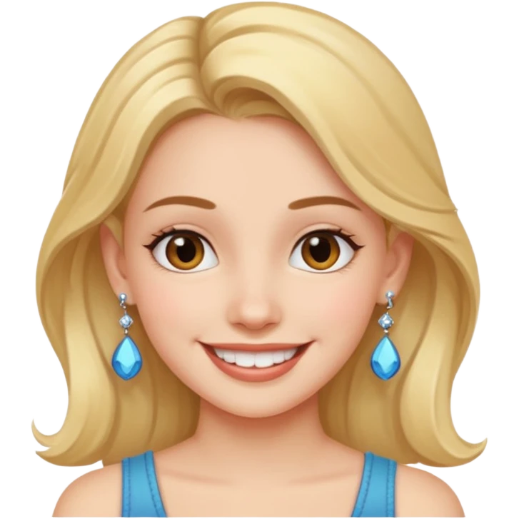 smiling girl with earrings emoji