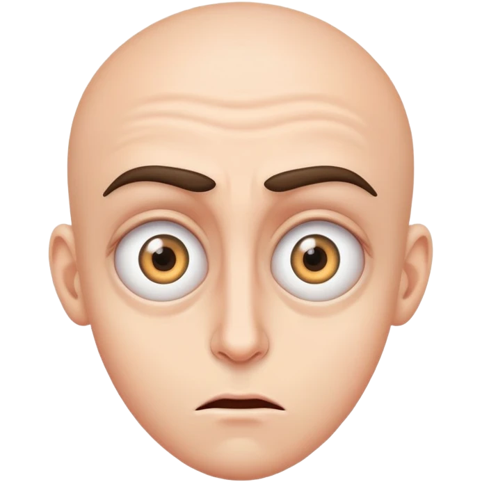 Crazy look with eye twitch emoji