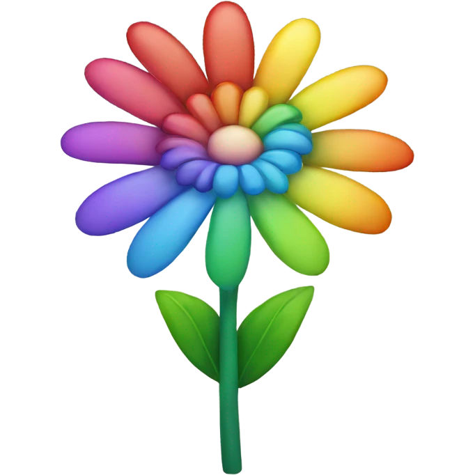 Rainbow flower emoji