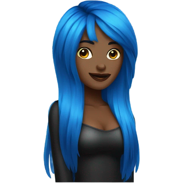 Domme with blue hair emoji