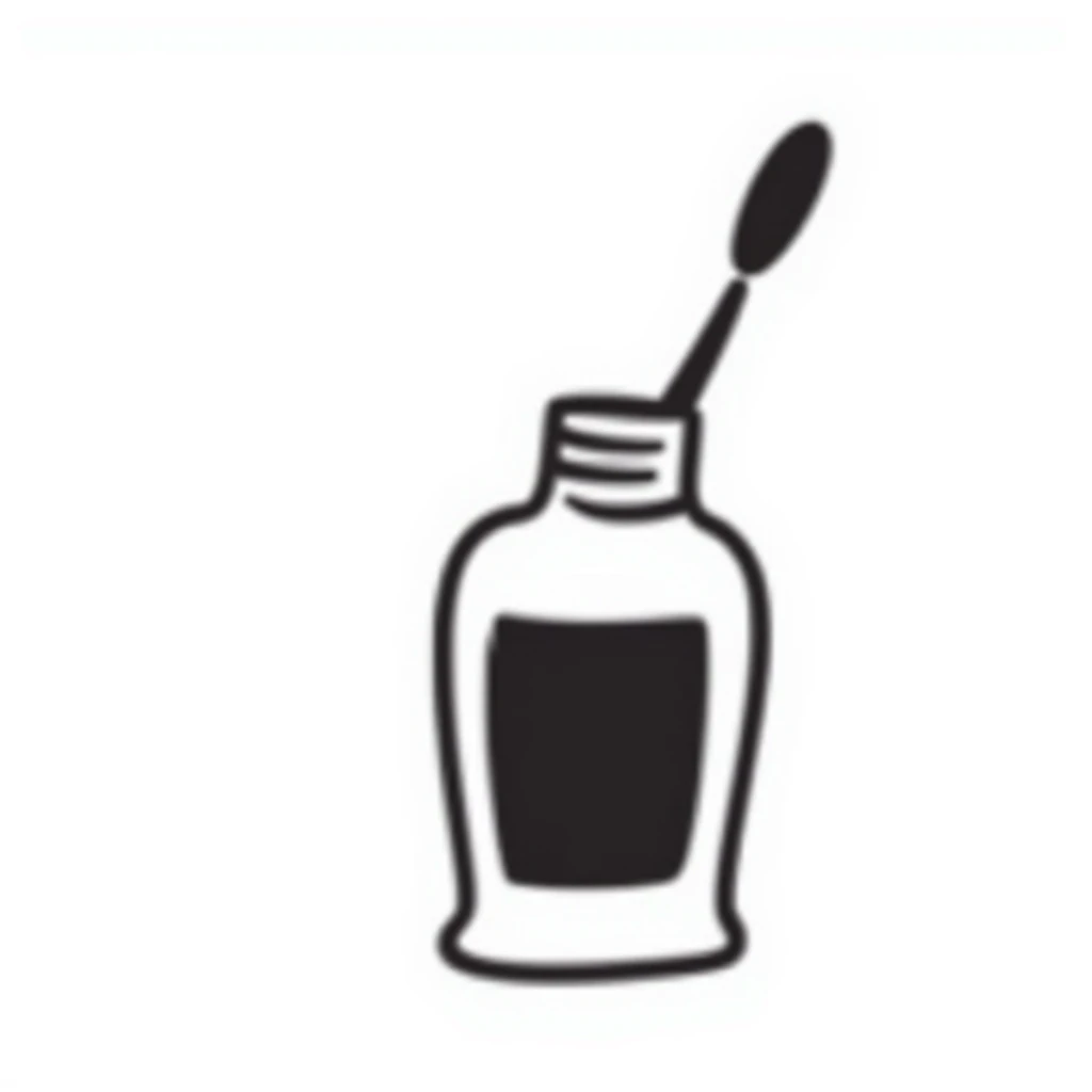 Nail polish bottle with small brush emoji