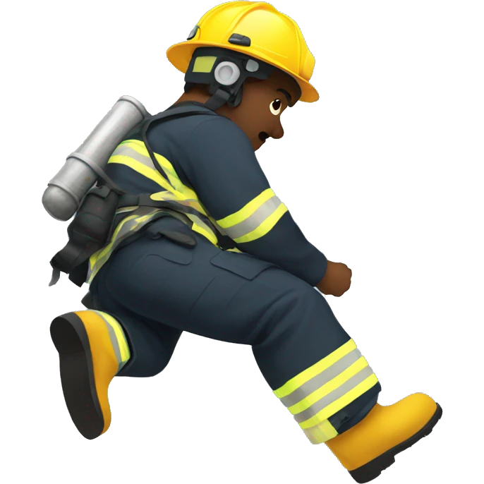 Firefighter falling emoji