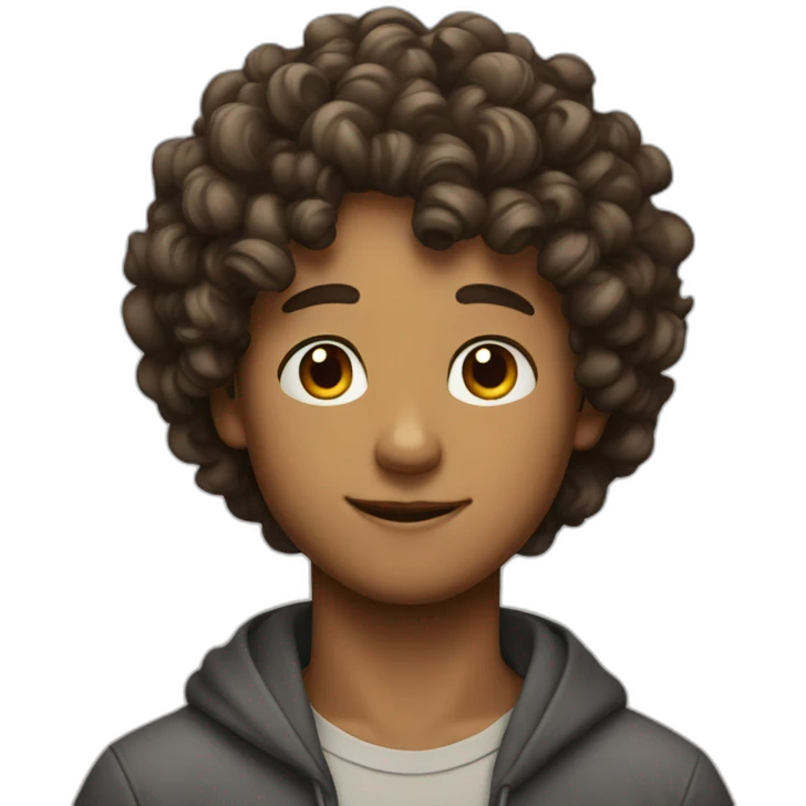 curly handsome boy emoji