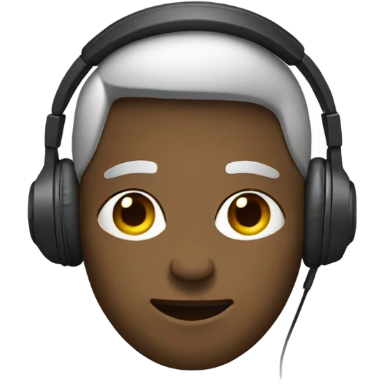 person with headphones emoji