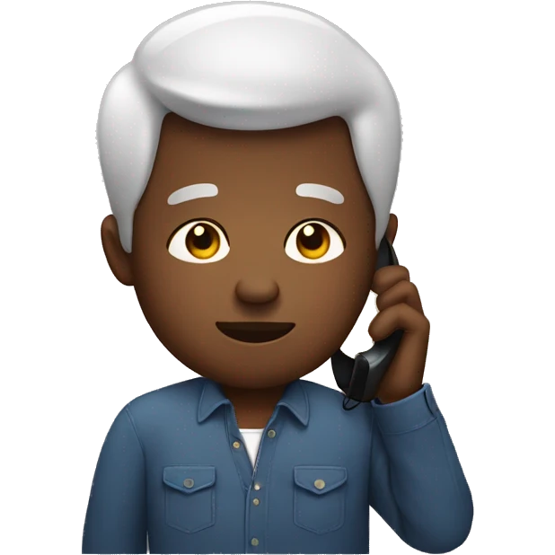 Black person on phone but he’s fat emoji