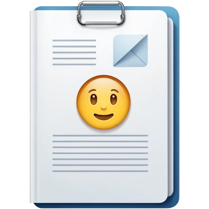 realistic documents with title page white color without emoji emoji