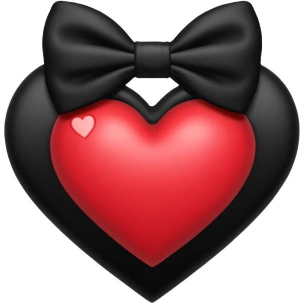 heart with a velvet bow, emo emoji