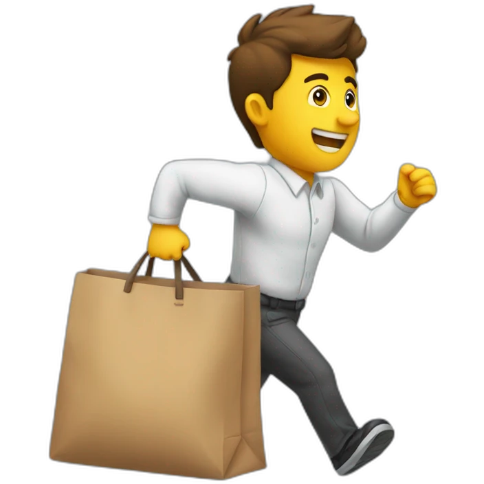 A bag runing  emoji