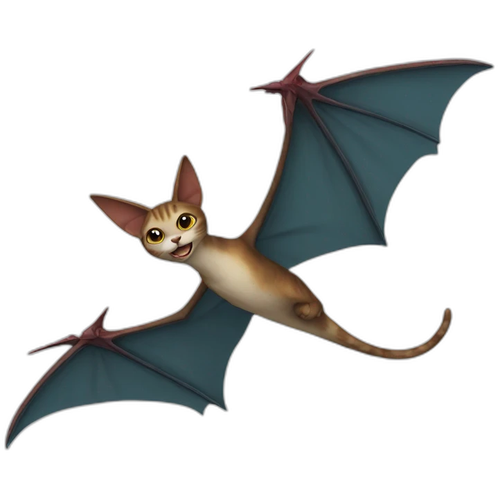 Cat on a pteranodo emoji