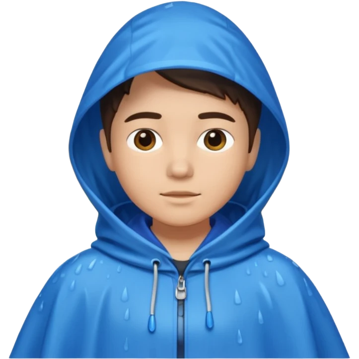 rain poncho blue emoji
