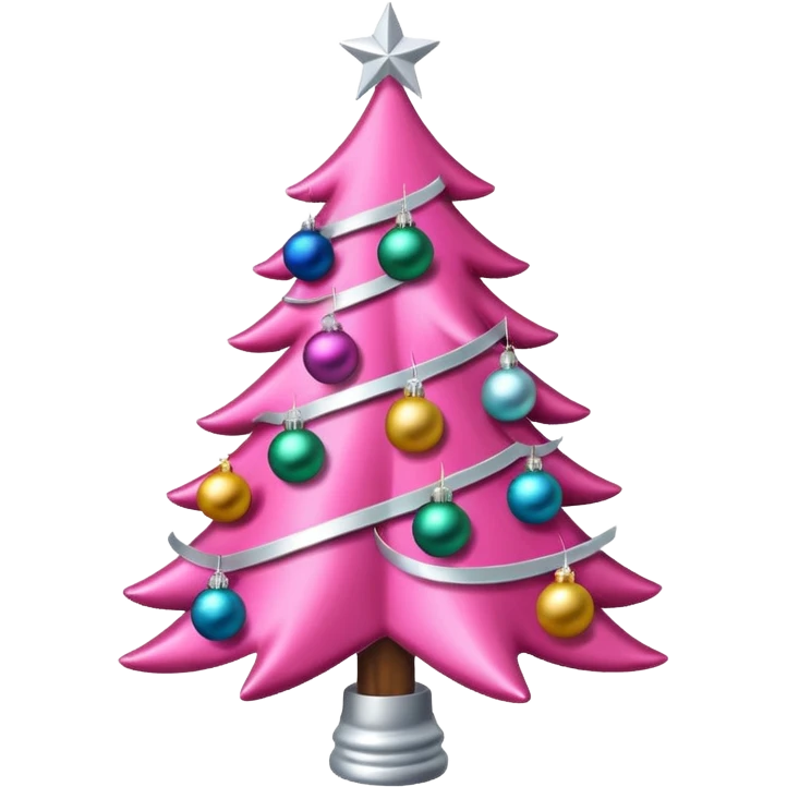 pink christmas tree emoji