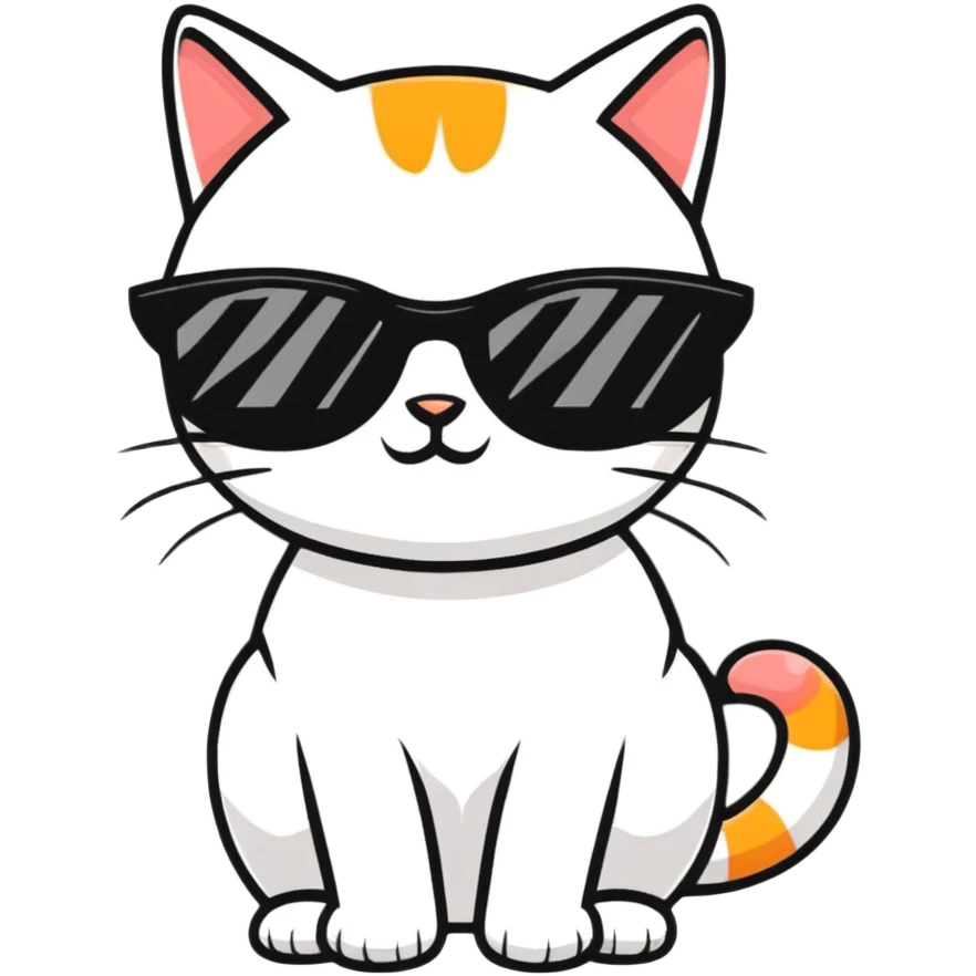 Cat with sunglasses emoji