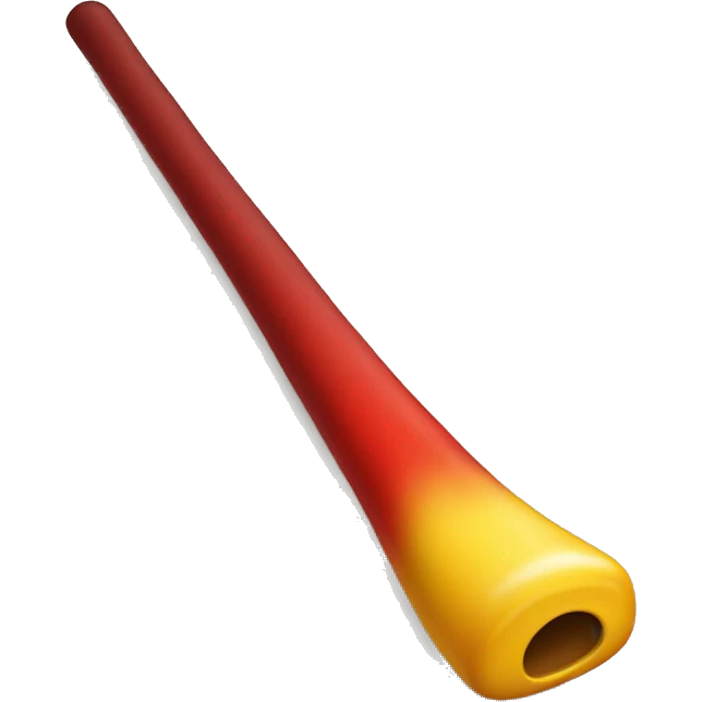 a long stick thats is yellow and the end of it is red emoji