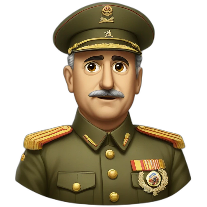 General Francisco Franco winking his left eye emoji