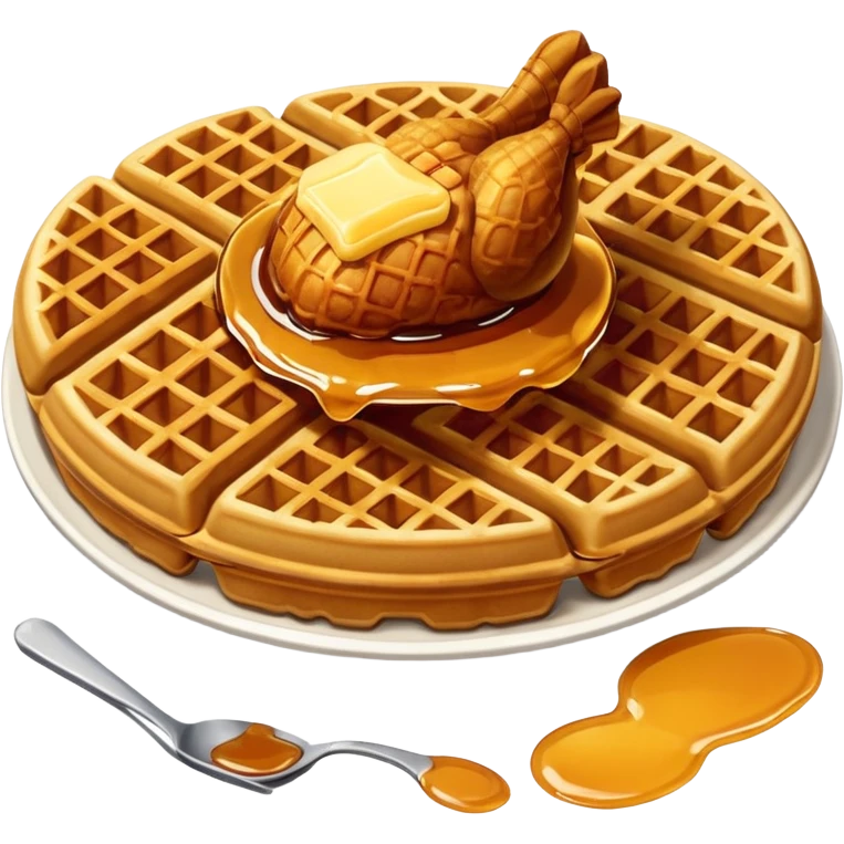 Chicken & waffles emoji