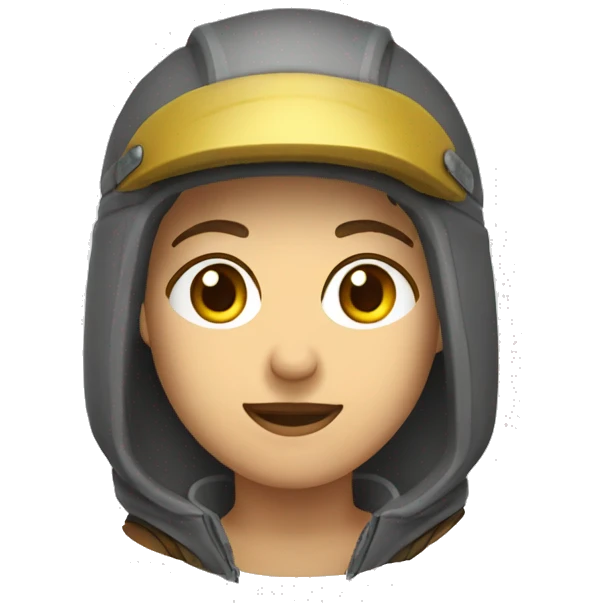 Calabera con casco de gerra y capucha emoji