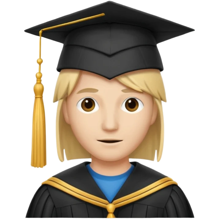 faceless graduate with a cap and tassel, anonymous emoji