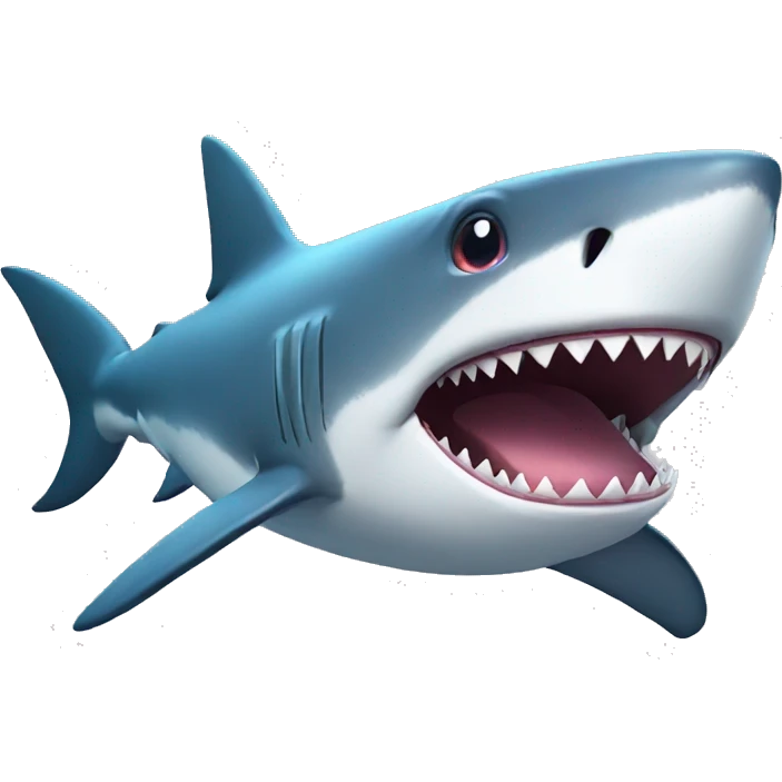 happy shark emoji