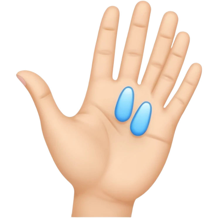 Minimal emoji of a hand lifting facial skin upward, clear skin-tightening gesture, gentle upward motion, natural wellness style, simple and readable icon, no beauty or cosmetic clinic references emoji