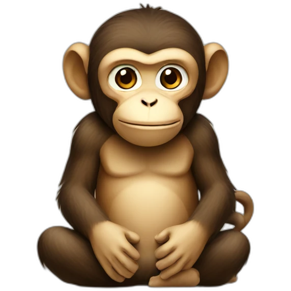 A Monkey Sitting on Japan emoji