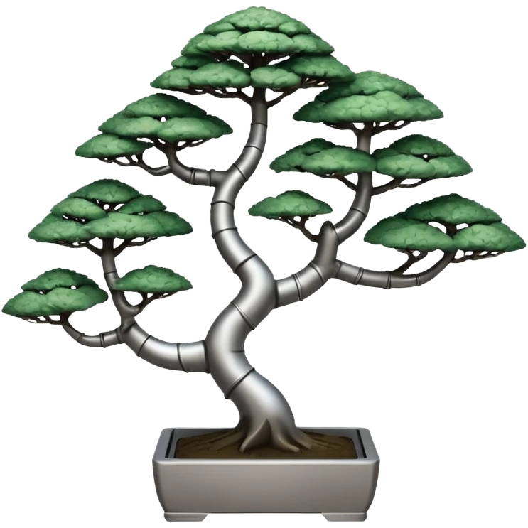 standing slanted bonsai trees rack made from titanium  emoji