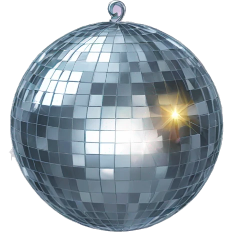 Mirrorball with bow emoji