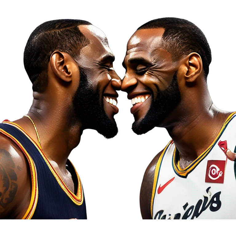 lebron james kissing P diddy emoji