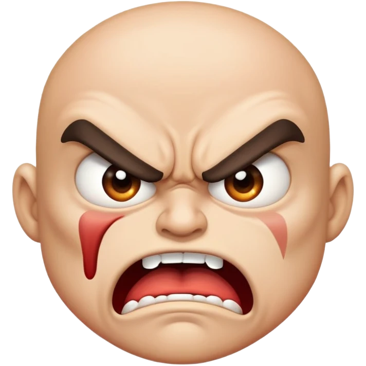 angry face that spits emoji