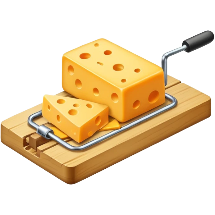 Mousetrap with a piece of cheese as a trap emoji