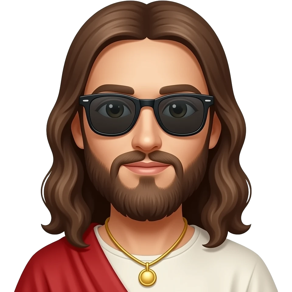 skinny Jesus Christ wearing Ray-Ban RB3138 SHOOTER model emoji
