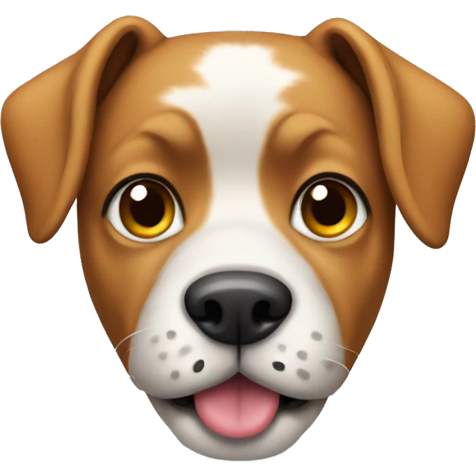 Dog with mustache and ear pierced emoji