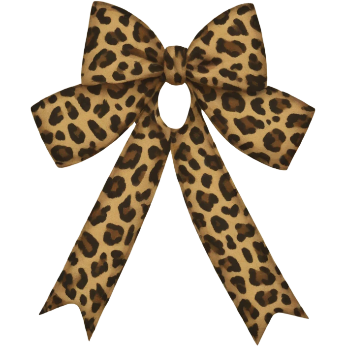 leopard print bow  emoji