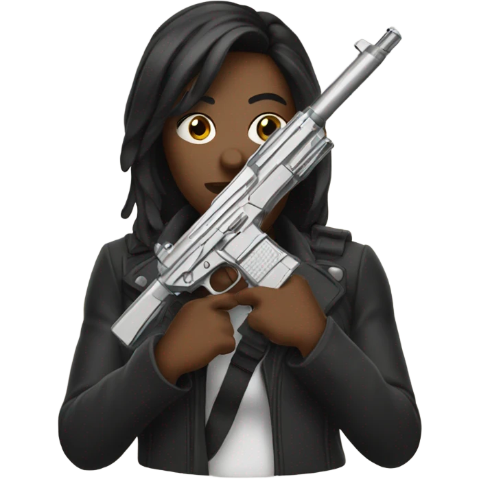 Baddie with a gun emoji