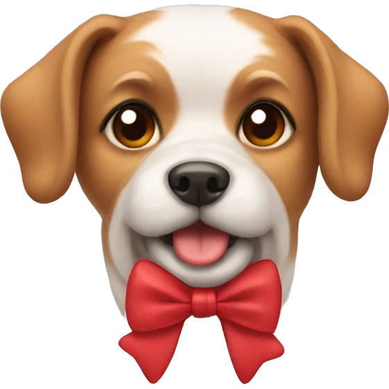A dog with a Bow  emoji