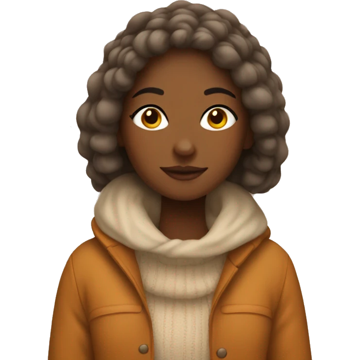 Cozy fall girl emoji
