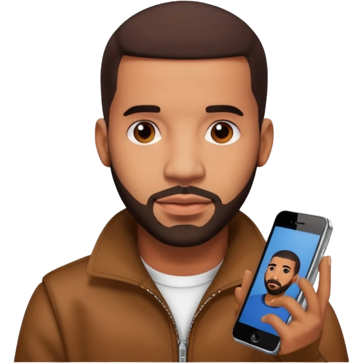 Drake using an iPhone emoji