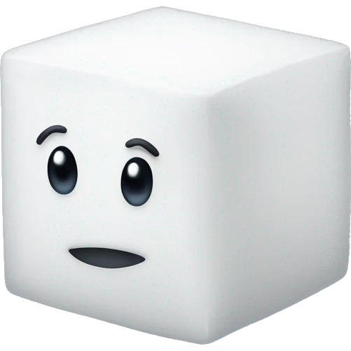 White sugar cube emoji