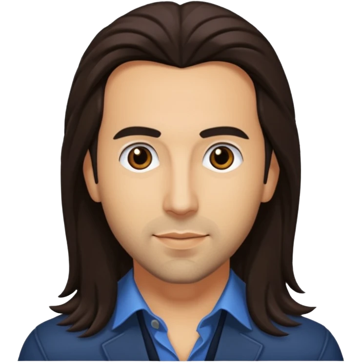 Howie Dorough with dark brown long hair emoji