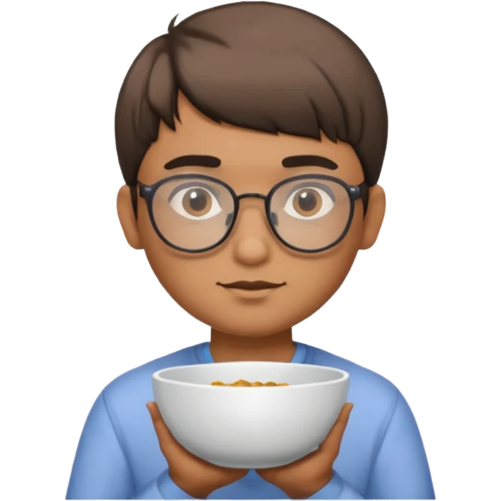 Indian guy with glasses and a bowl cut emoji