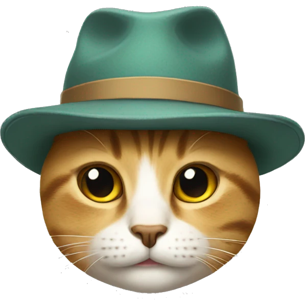 Cat wearing a hat emoji