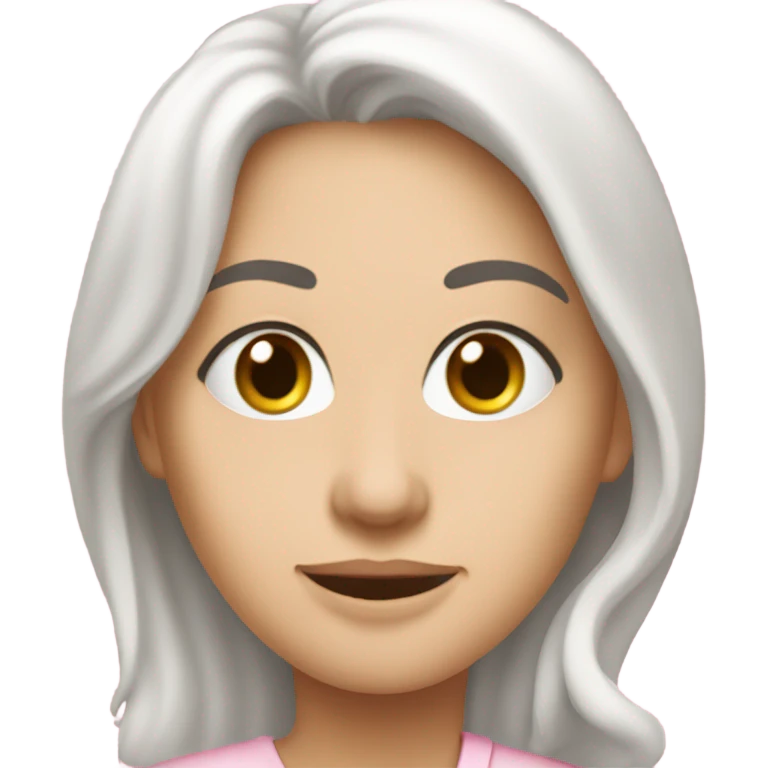 Elinde balta tutan pembe kurdeleli fare emoji