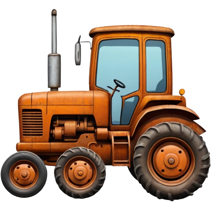 Snoozing tractor emoji