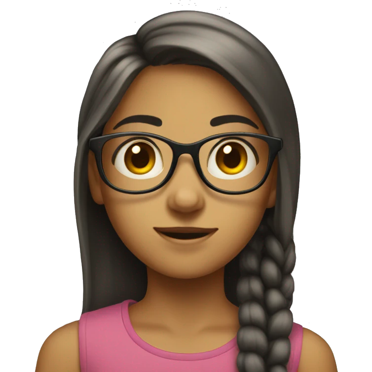 Tall 13 year old girl with glasses and long neck emoji