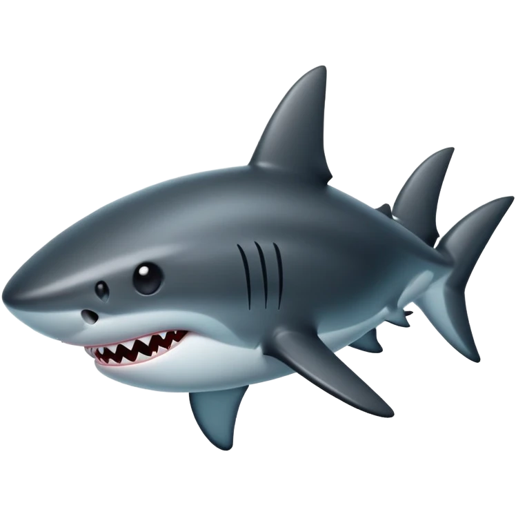Black heart shark  emoji