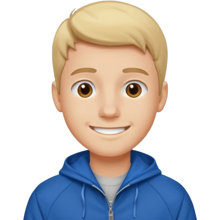 college boy with blue college jacket emoji