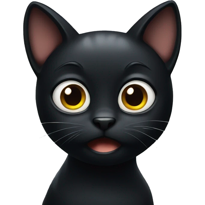 scared black cat emoji