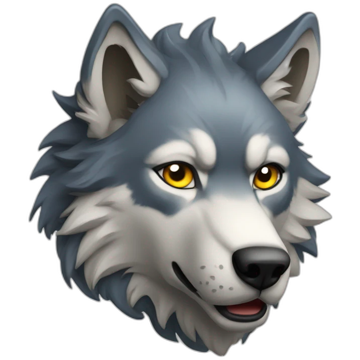 Loup en furie emoji
